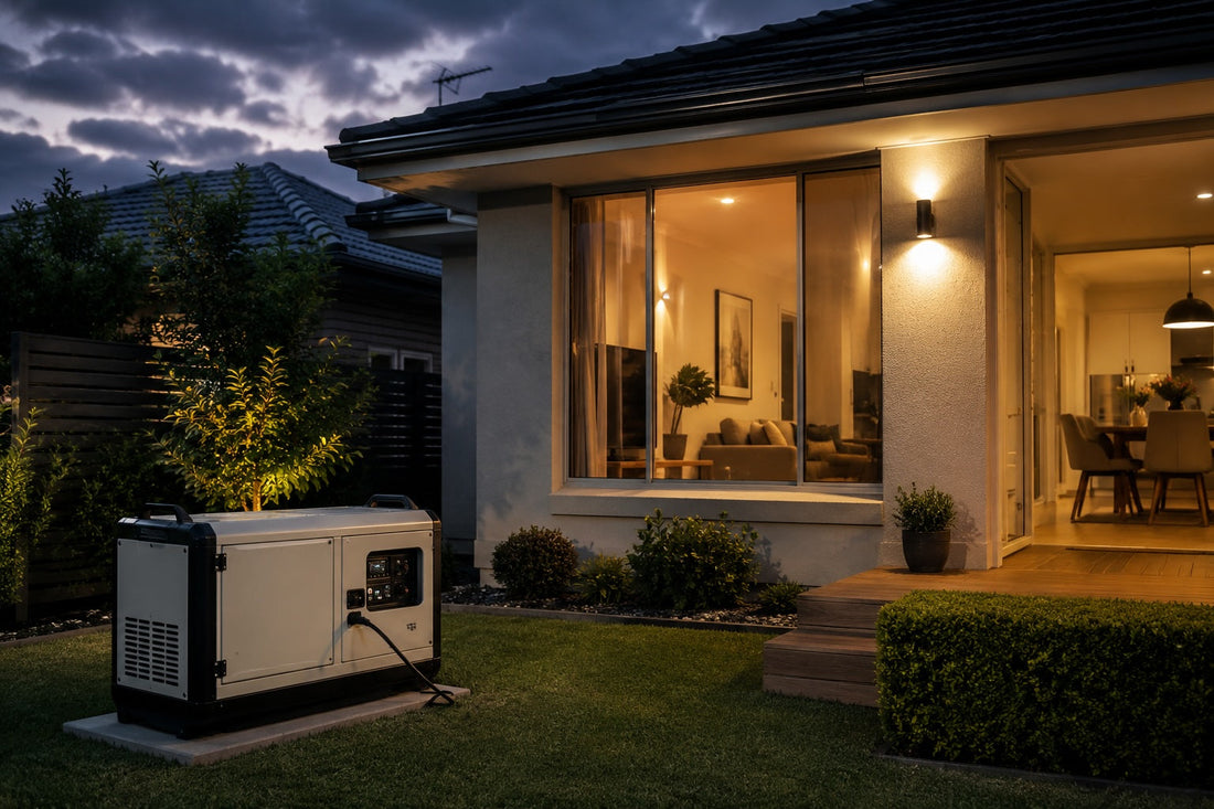 10 kva generator outside a home