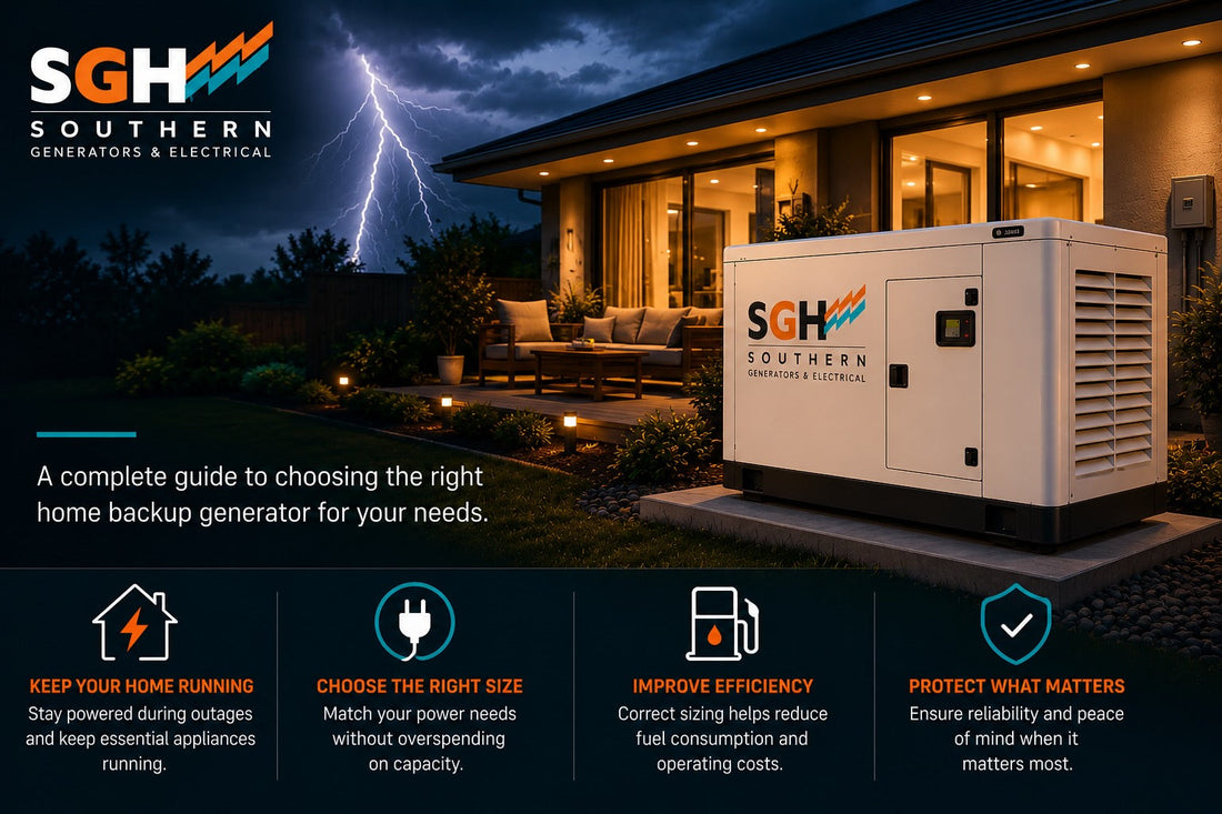generator outside of home with information about how to choose a generator for a home