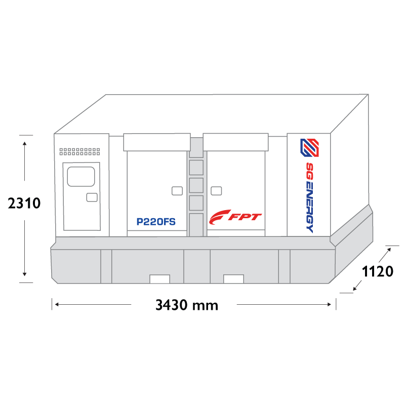 220 kVA Diesel Generator – FPT P220FS (Three Phase)