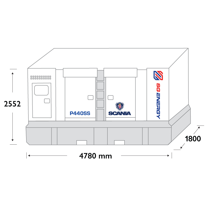 440 kVA Diesel Generator – Scania Engine | P440SS (Three Phase)