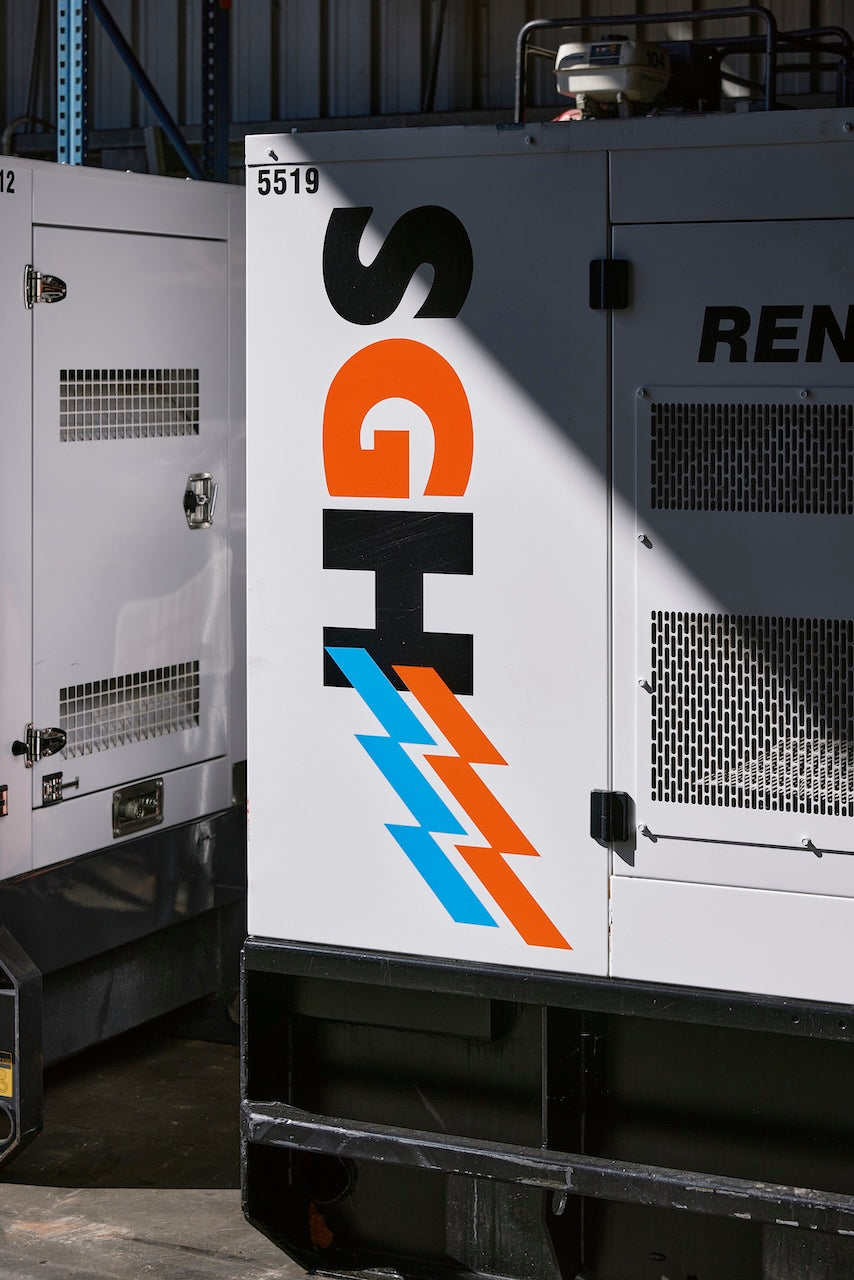 sgh rental generators in a ware house