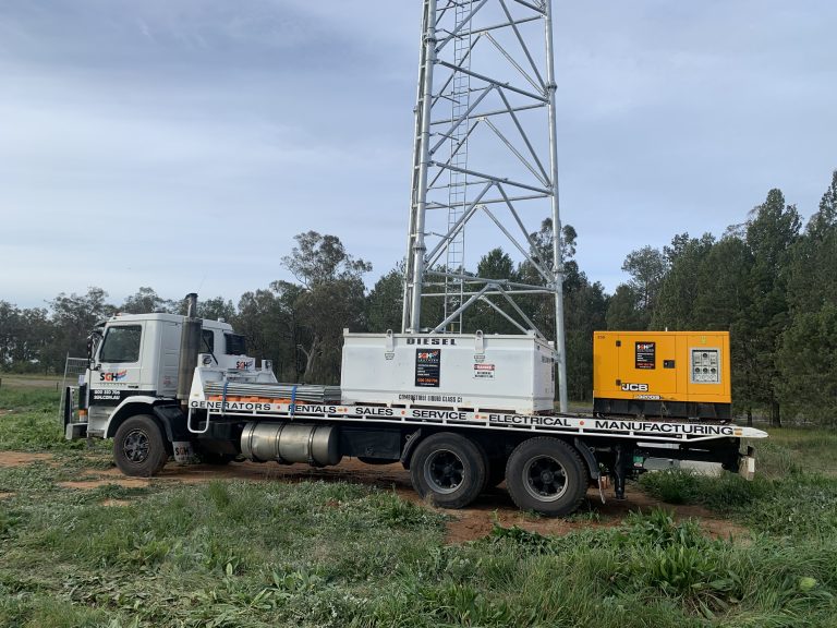fuel pod and 20kva diesel generator on truck