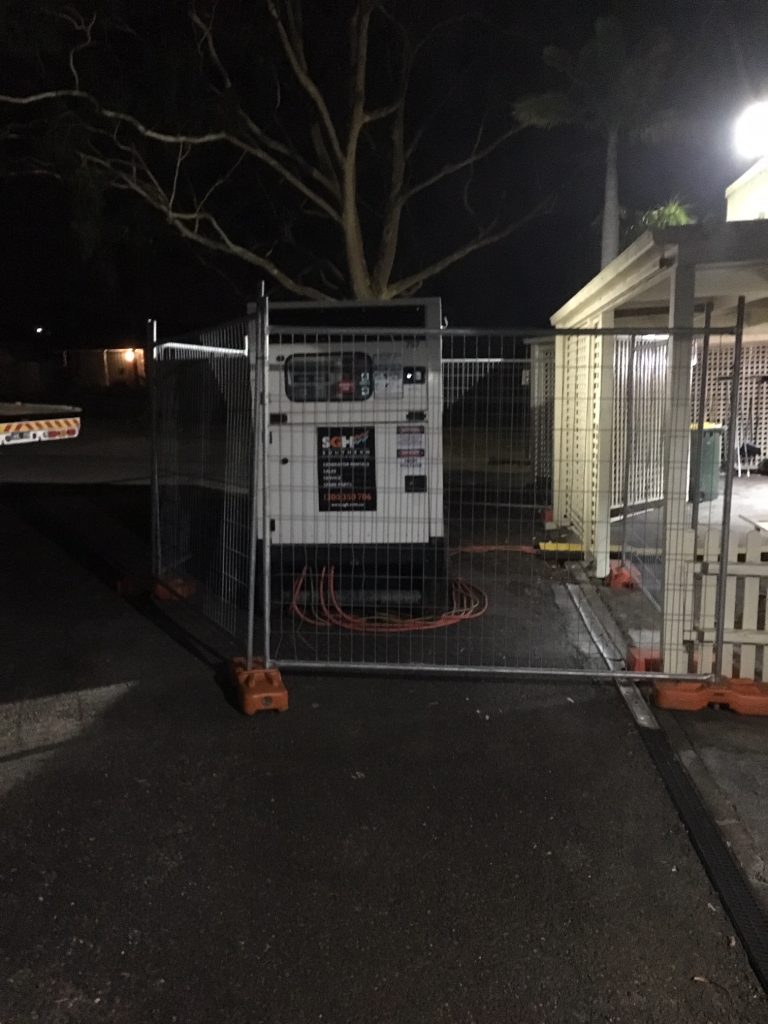 backup power emergency to aged care facility